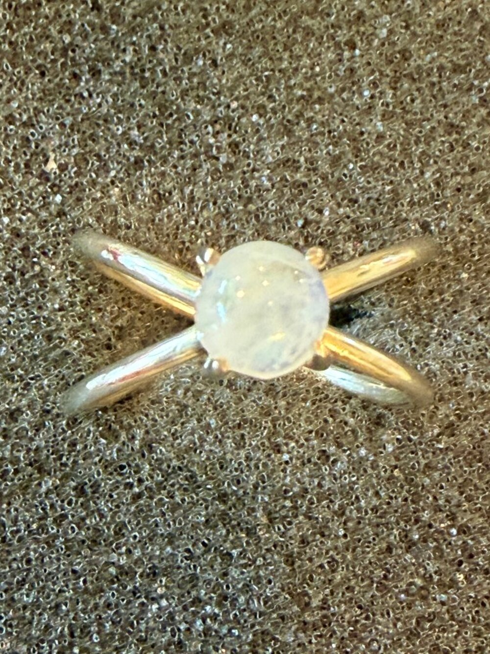 Delicate Moonstone Sterling Silver RIng